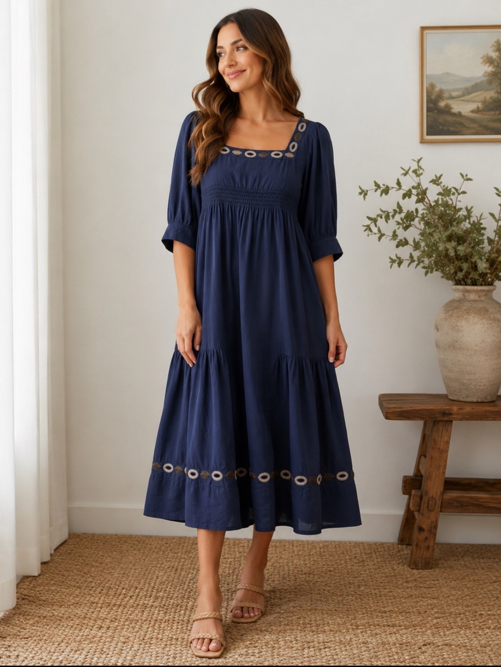Shoshanna Silk Midi Dress size 2